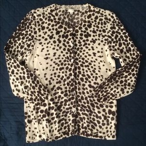 JCrew Animal Print Cardigan